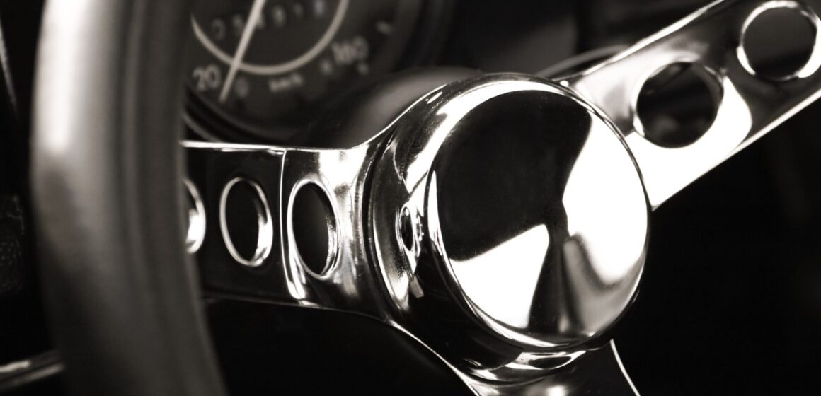 Tuning-steering-wheel volant chromé de luxe de la voiture de sport