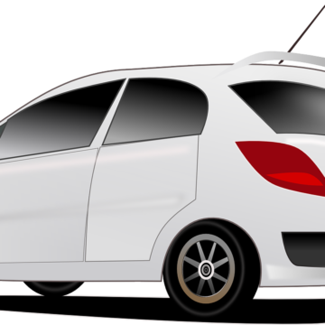voiture de tourisme blanche