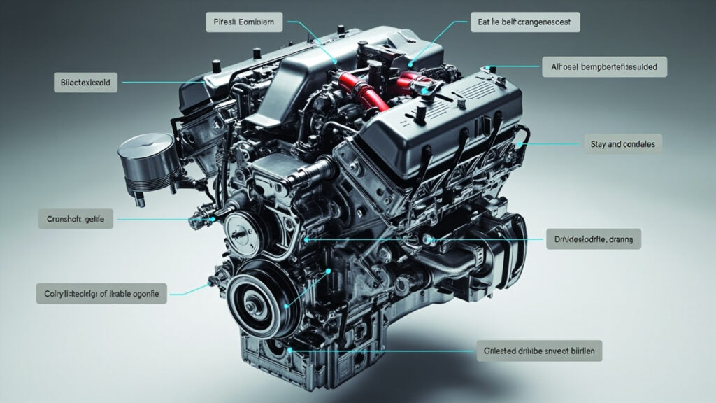 Le nom des pièces de moteur d'une voiture expliqué
