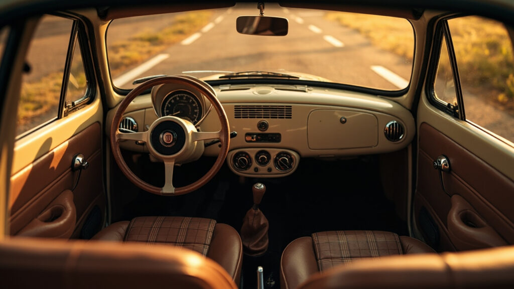 L'intérieur de la fiat 500: design rétro et confort moderne