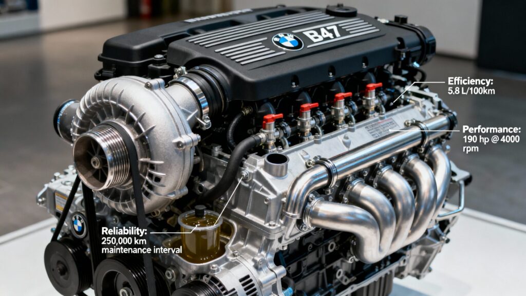 Fiabilité et performances du moteur B47 de BMW with any text
