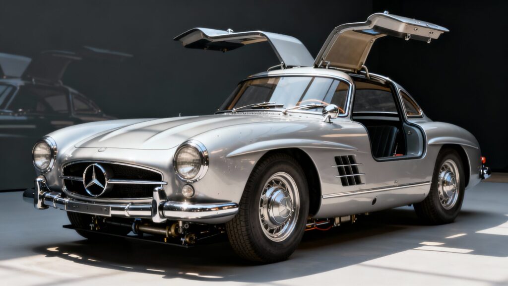 Mercedes‑benz 300 sl, icône automobile du design et de la mécanique without any text