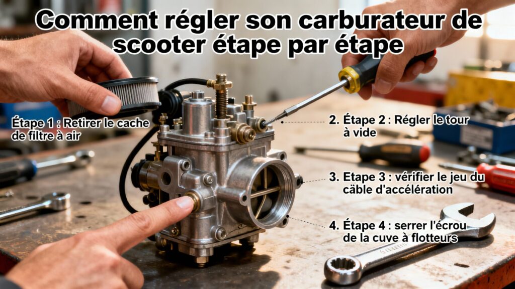 Comment régler son carburateur de scooter étape par étape with any text