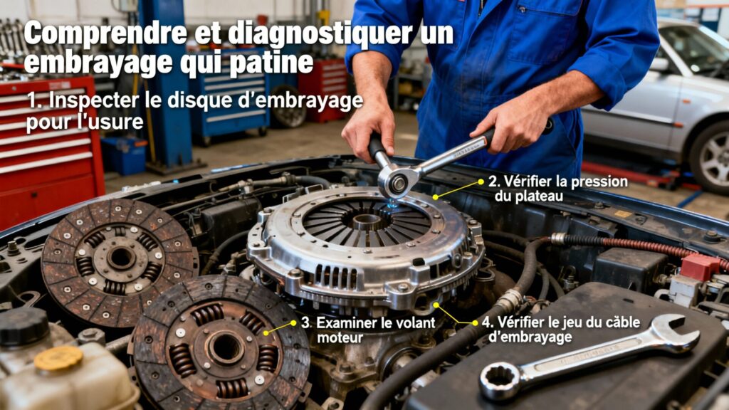 Comprendre et diagnostiquer un embrayage qui patine with any text