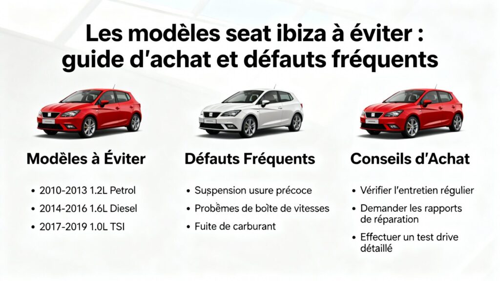Les modèles seat ibiza à éviter : guide d'achat et défauts fréquents with any text
