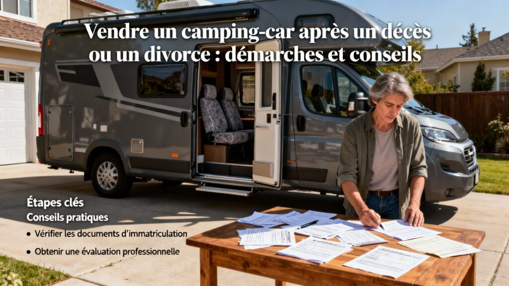 Vendre un camping-car après un décès ou un divorce : démarches et conseils with any text