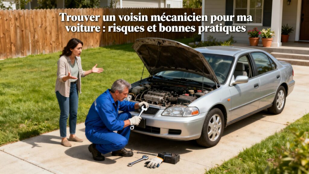 Trouver un voisin mécanicien pour ma voiture : risques et bonnes pratiques with any text