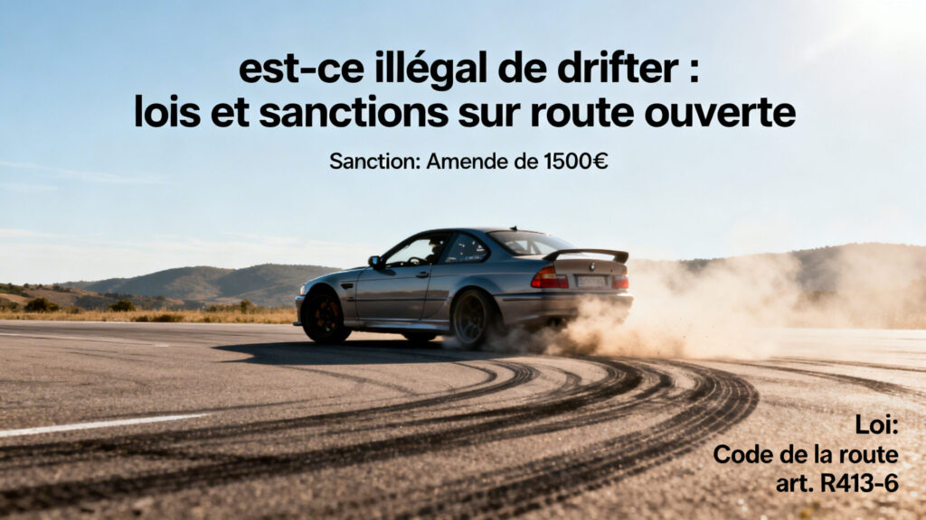 Est-ce illégal de drifter : lois et sanctions sur route ouverte with any text