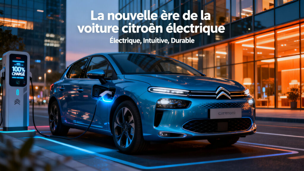 La nouvelle ère de la voiture citroen electrique with any text