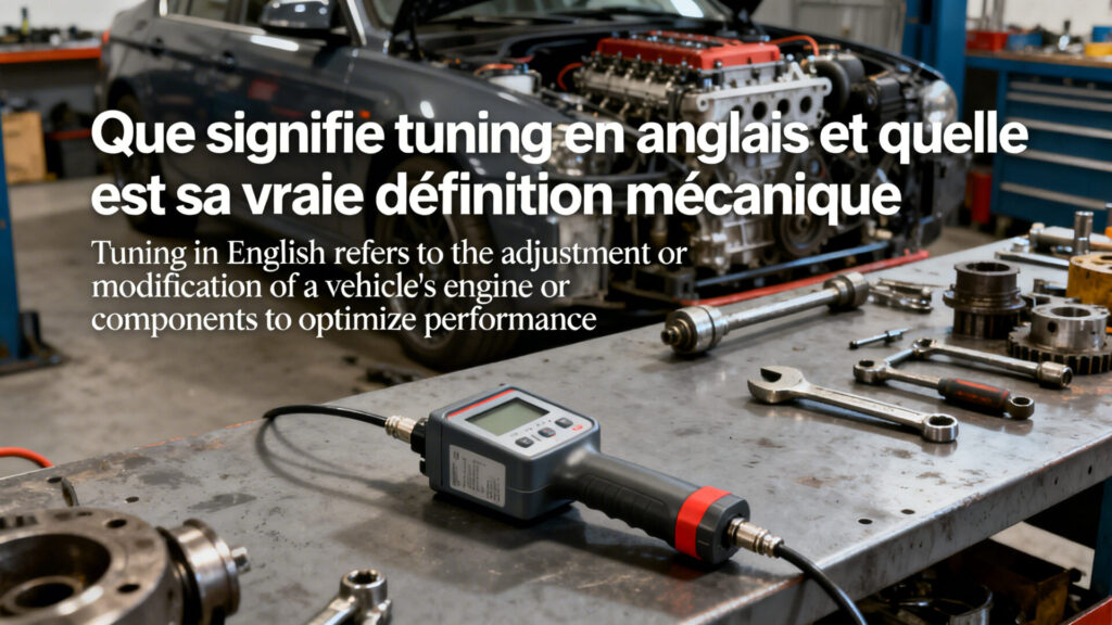 Que signifie tuning en anglais et quelle est sa vraie définition mécanique with any text