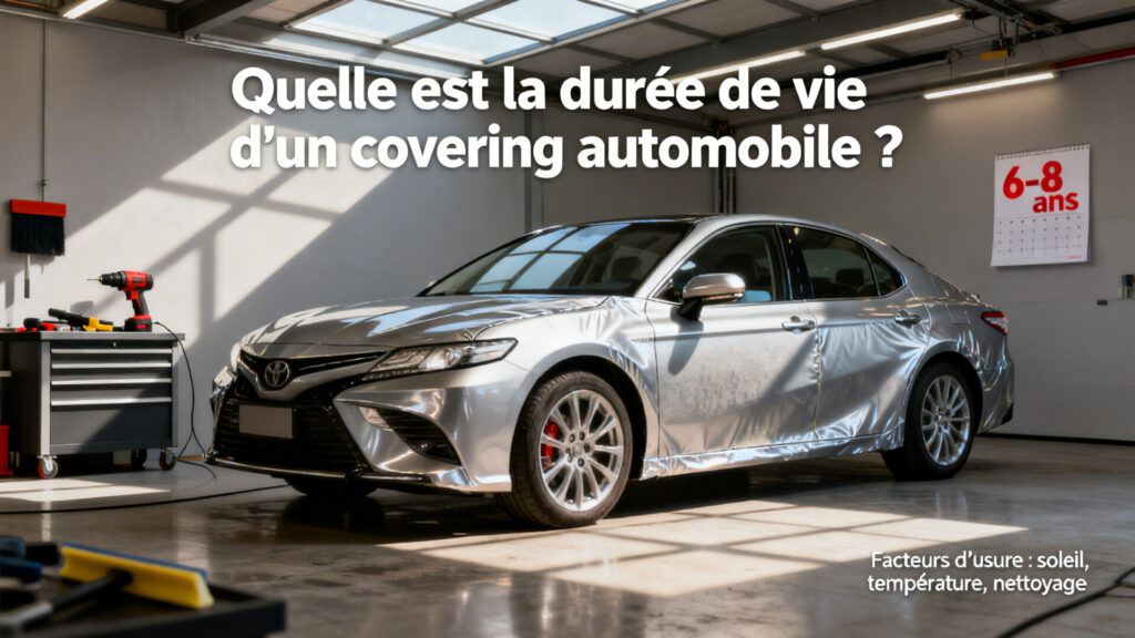 Quelle est la durée de vie d'un covering automobile ? with any text