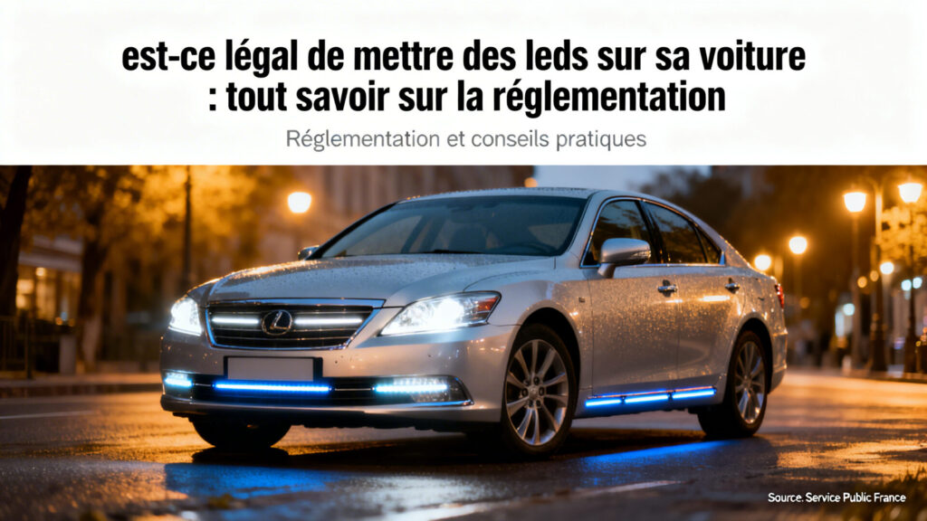 Est-ce légal de mettre des led sur sa voiture : tout savoir sur la réglementation with any text