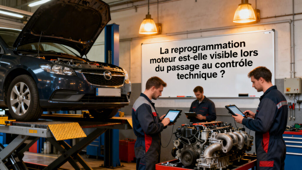 La reprogrammation moteur est-elle visible lors du passage au contrôle technique ? with any text