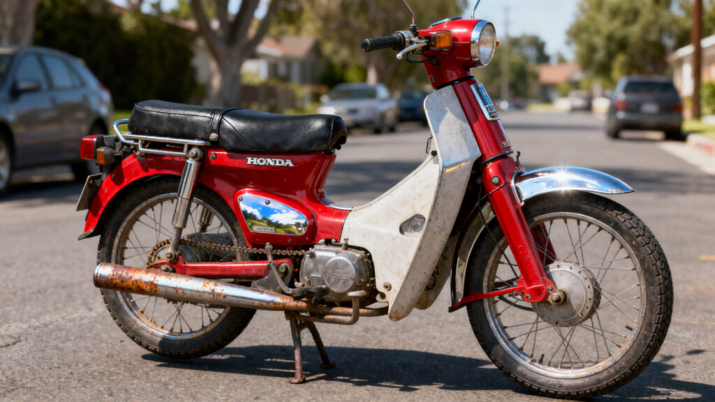 Le 2 roues le plus vendu au monde : l'histoire du honda super cub without any text