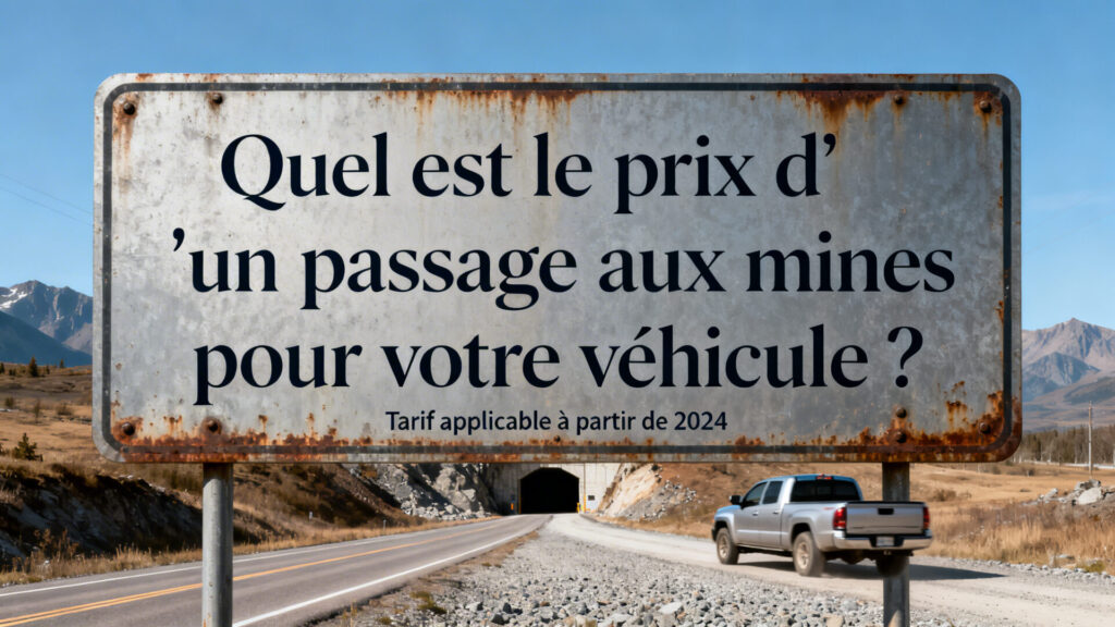 Quel est le prix d'un passage aux mines pour votre véhicule ? with any text