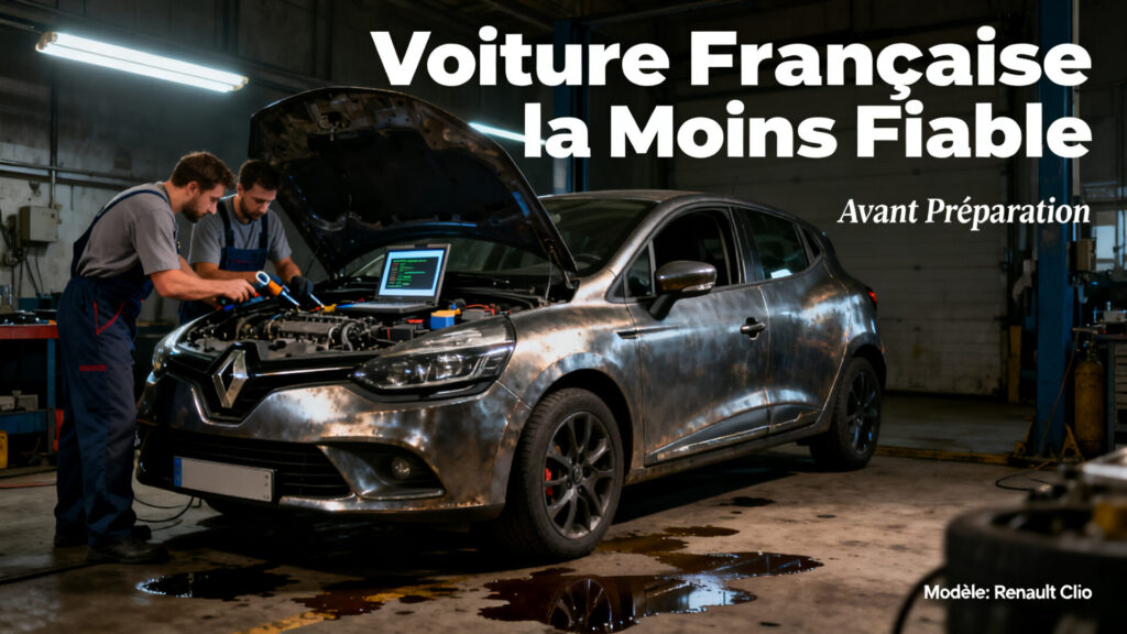 Identifier la voiture française la moins fiable avant de débuter une préparation. with any text
