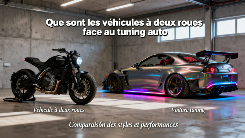 Que sont les véhicules à deux roues face au tuning auto. with any text