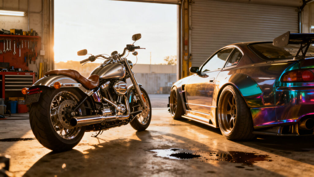 Que sont les véhicules à deux roues face au tuning auto. without any text
