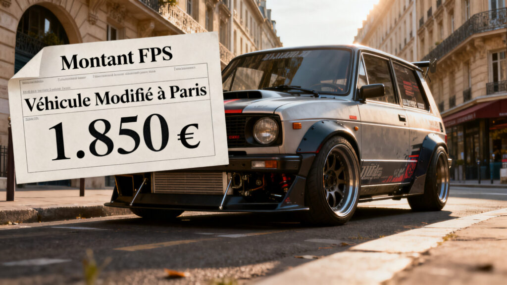 Quel est le montant d'un FPS à Paris pour un véhicule modifié ? with any text