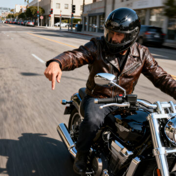 La signification du salut motard avec les doigts pointés vers le bas. without any text