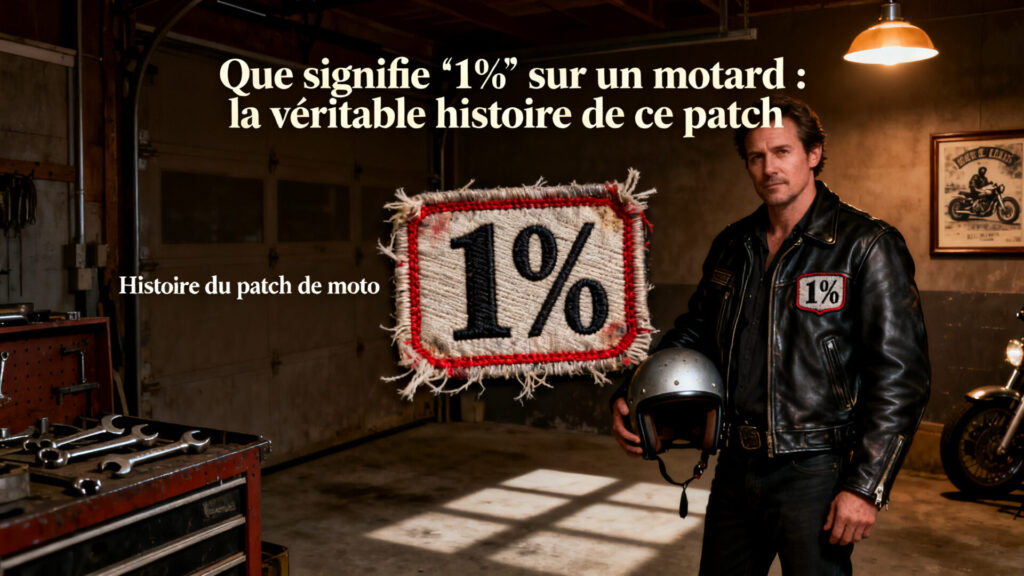 Que signifie "1%" sur un motard : la véritable histoire de ce patch with any text