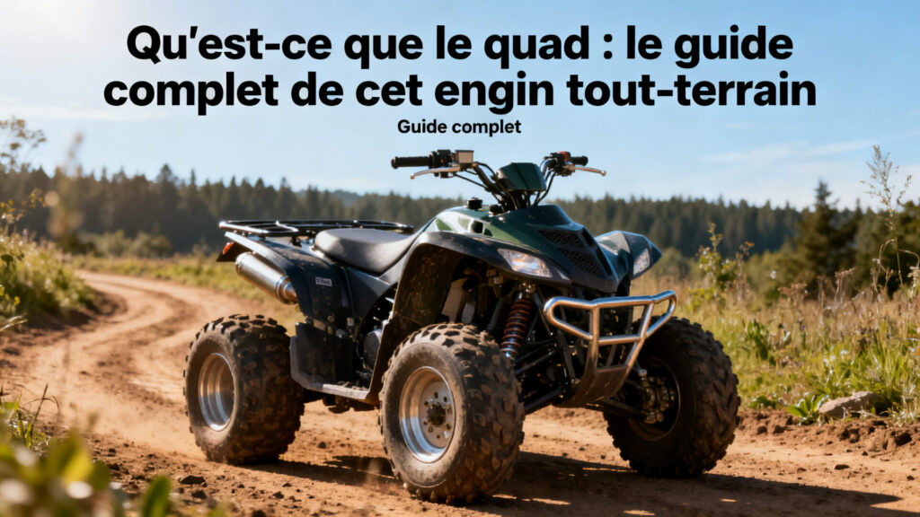 Qu'est-ce que le quad : le guide complet de cet engin tout-terrain with any text