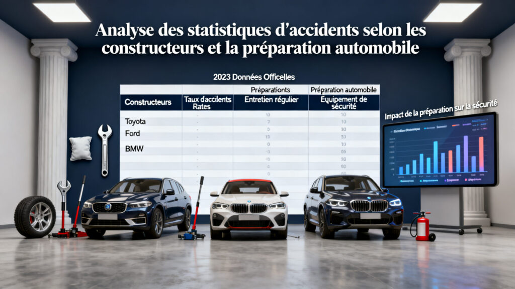 Analyse des statistiques d'accidents selon les constructeurs et la préparation automobile with any text