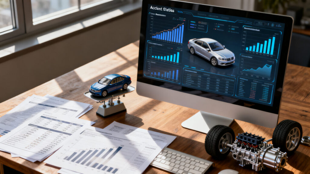Analyse des statistiques d'accidents selon les constructeurs et la préparation automobile without any text