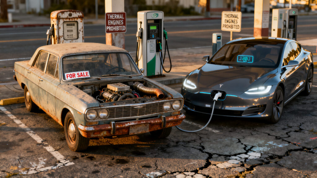 Fin des moteurs thermiques : quelle voiture ne pourra plus rouler en 2035 ? without any text