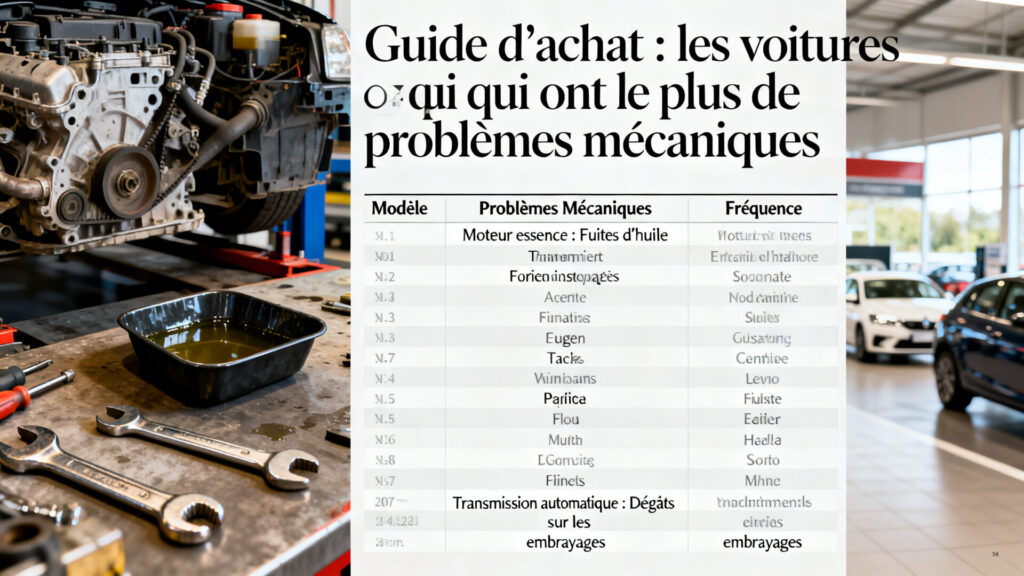 Guide d'achat : les voitures qui ont le plus de problèmes mécaniques with any text