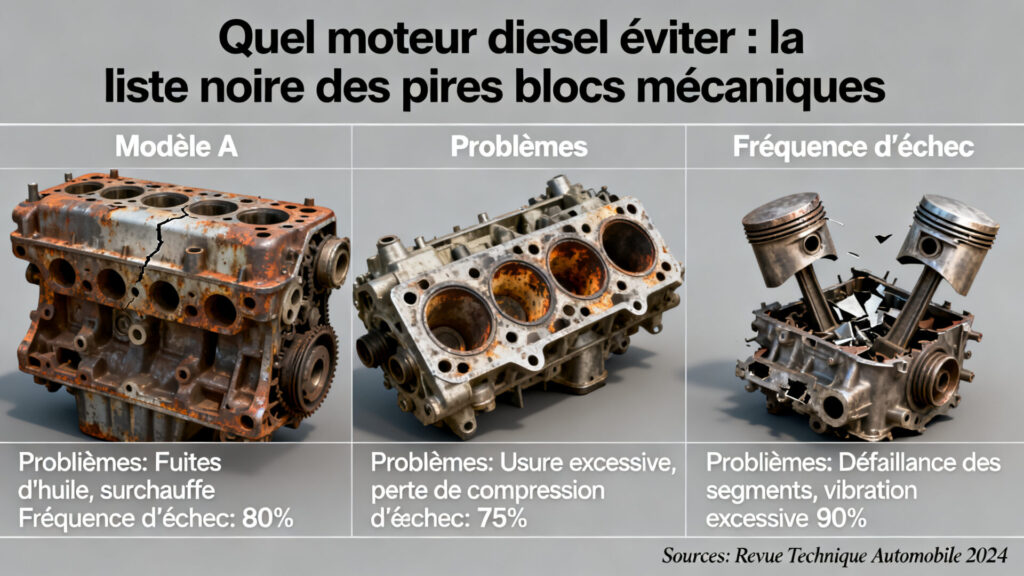 Quel moteur diesel éviter : la liste noire des pires blocs mécaniques. with any text