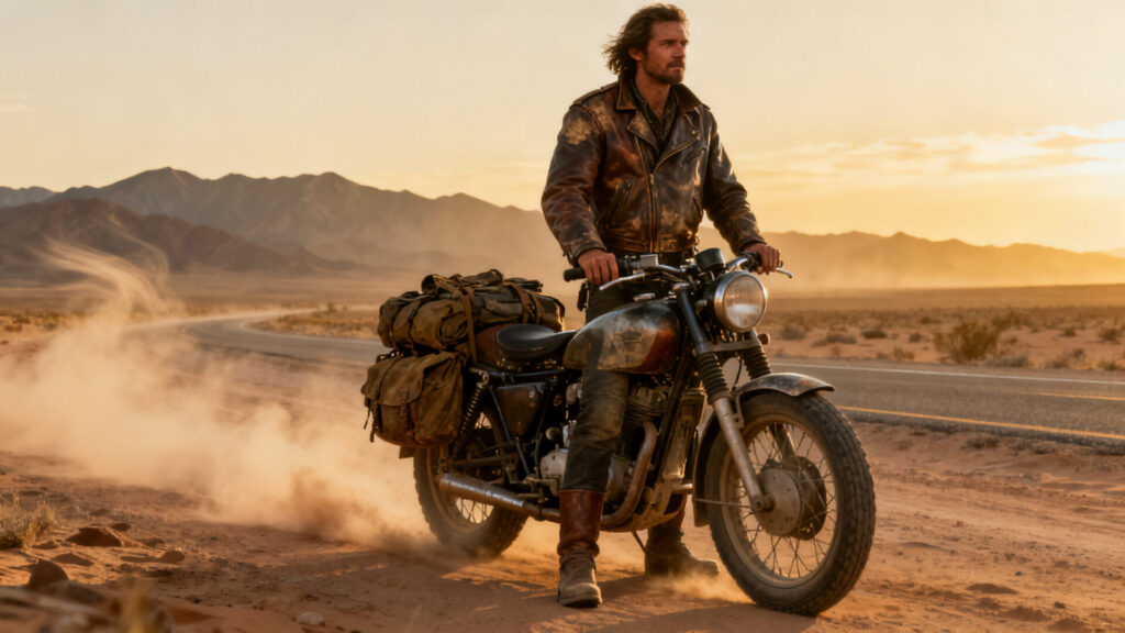 Comprendre le mode de vie et la philosophie du biker nomad without any text