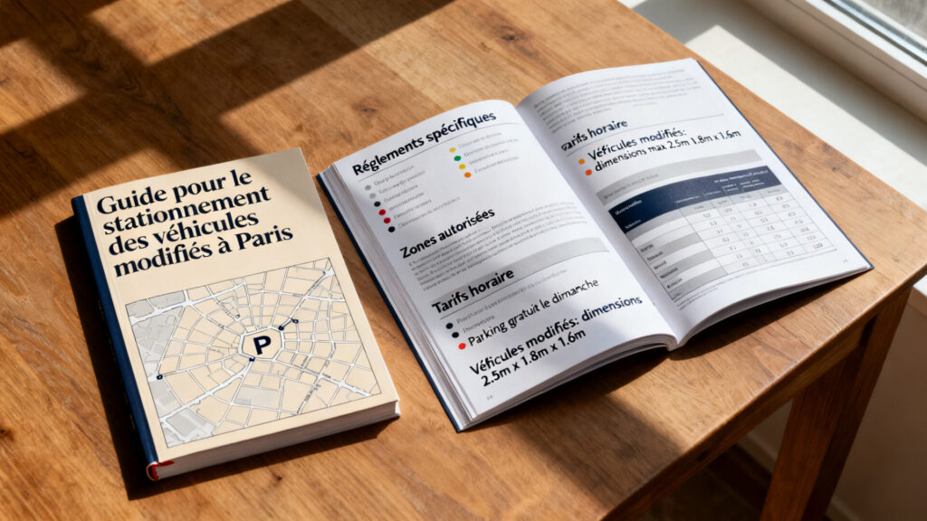 Guide pour le stationnement des véhicules modifiés à Paris with any text
