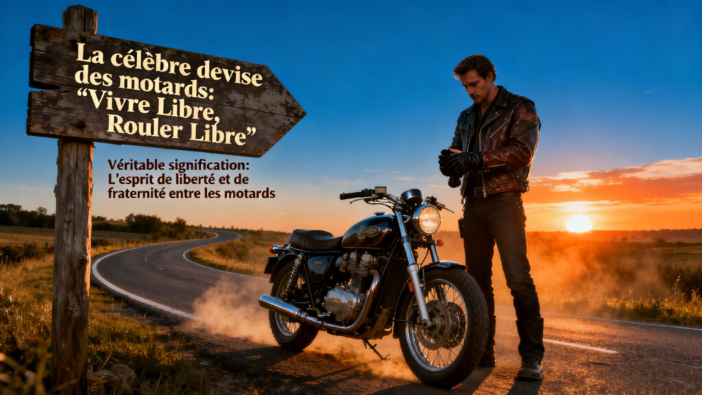 La célèbre devise des motards et sa véritable signification with any text