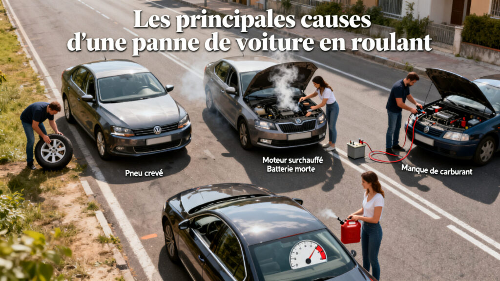 Les principales causes d'une panne de voiture en roulant with any text