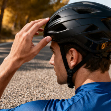signification-du-geste-dun-cycliste-tapotant-son-casque-avec-la-main-without-any-text Signification du geste d'un cycliste tapotant son casque avec la main without any text