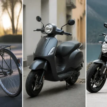 Comment appelle-t-on un véhicule à deux roues ? Vélo, scooter ou moto without any text