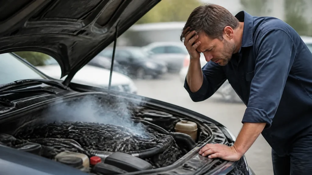 What are the signs of a faulty engine and how can it be diagnosed? (without any text)