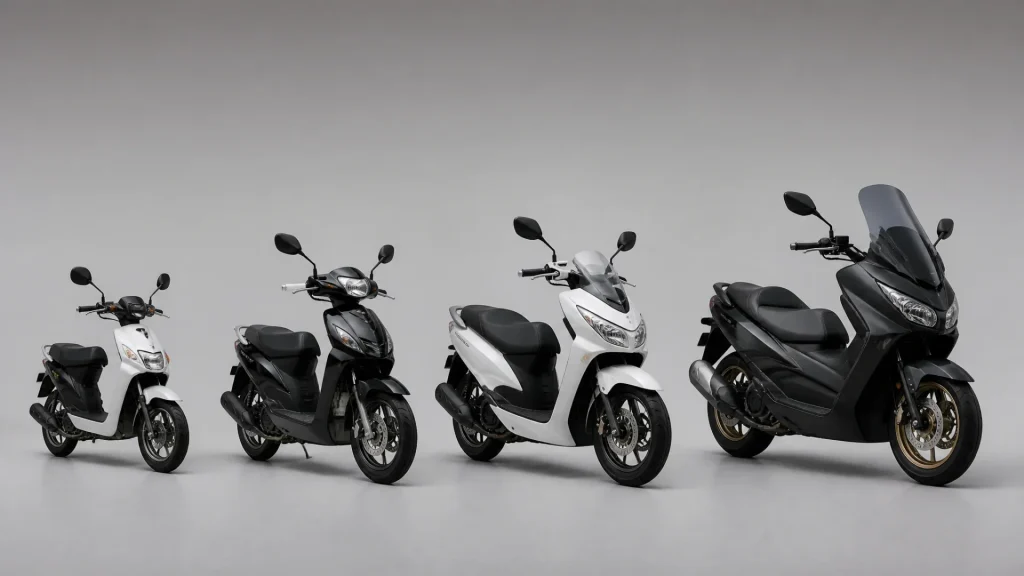 What is another name for a scooter? Names according to engine size (without any text)