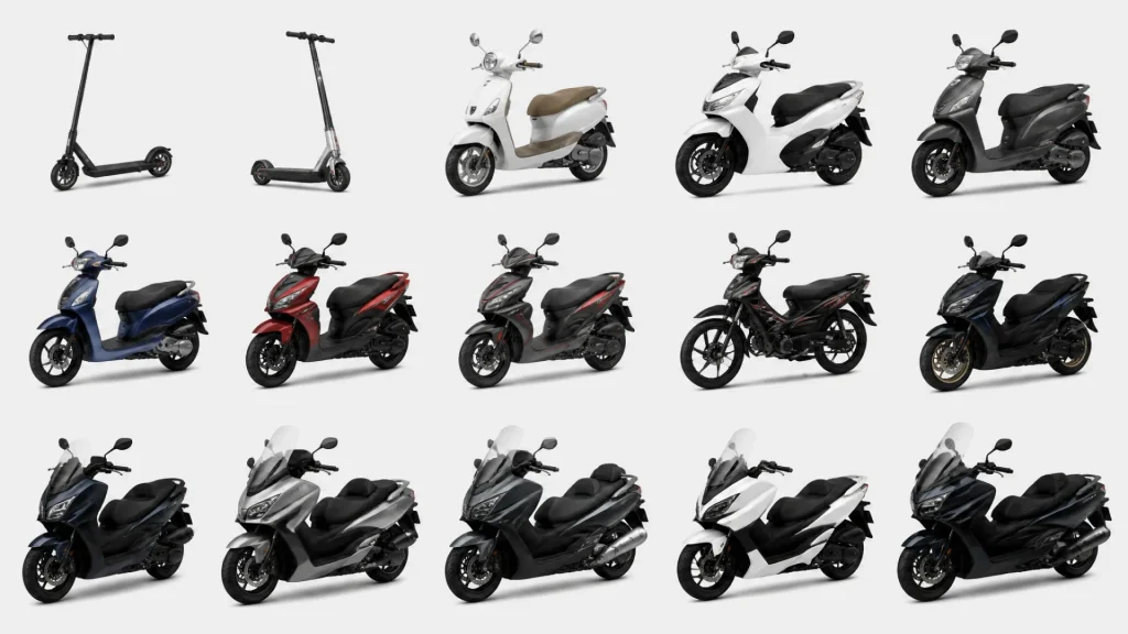 What is another name for a scooter? Names according to engine size (without any text)