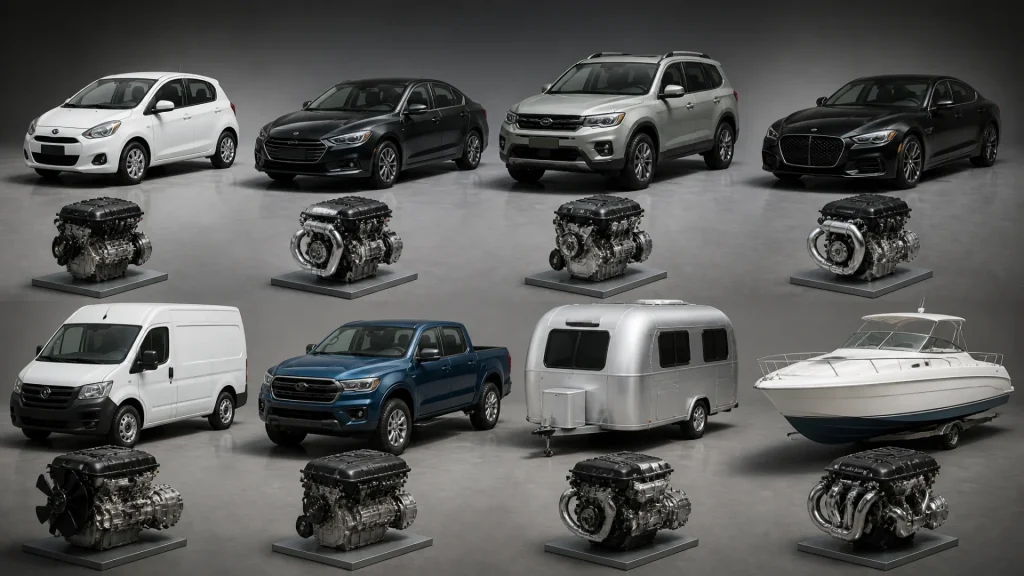 What is the ideal engine power for a car depending on its use? (without any text)
