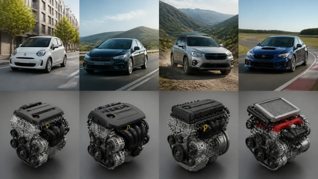 What is the ideal engine power for a car depending on its use? (without any text)