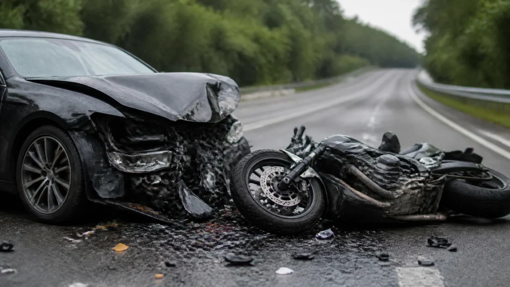 Which is more dangerous, a car or a motorcycle? (no text)