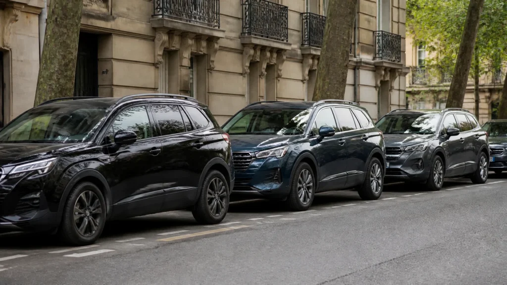 Which SUVs are affected by the new parking rates in Paris?
